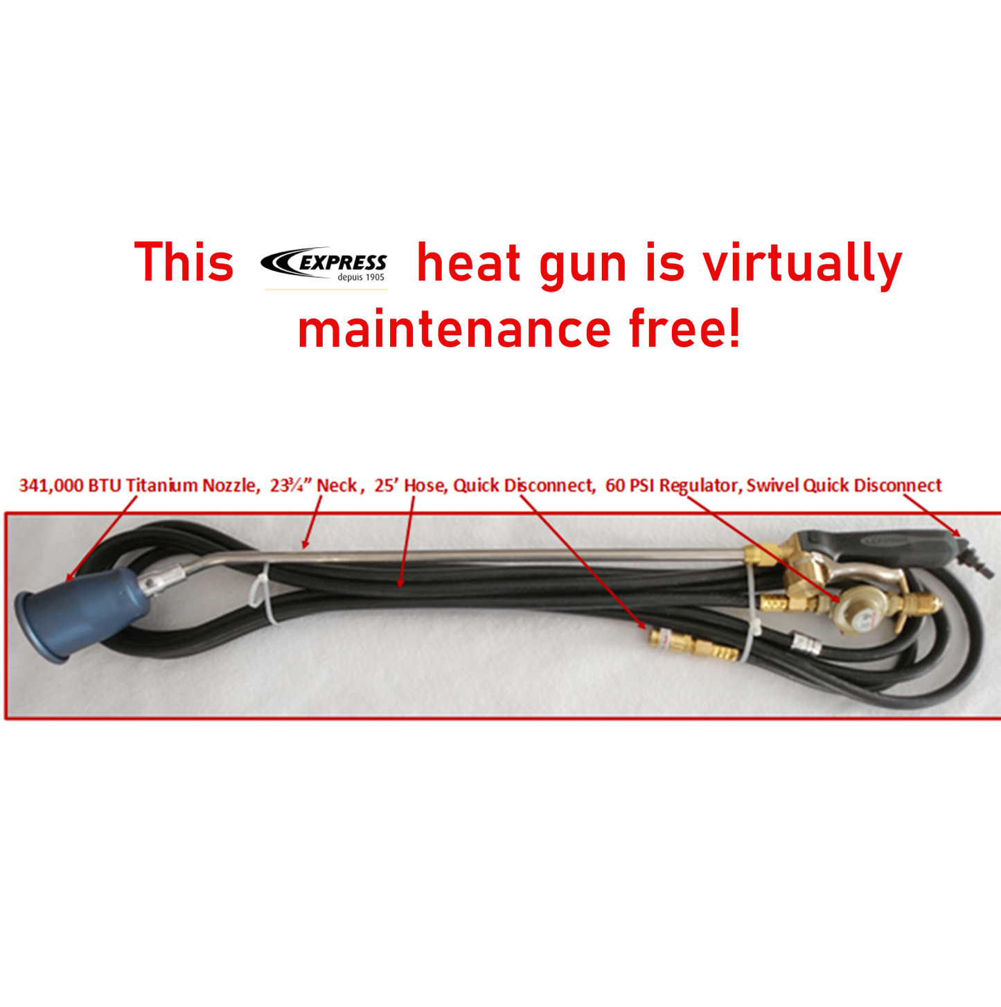 Express Super Shrinker Plus Heat Gun Kit - 341,000 BTU (620CRE-23)