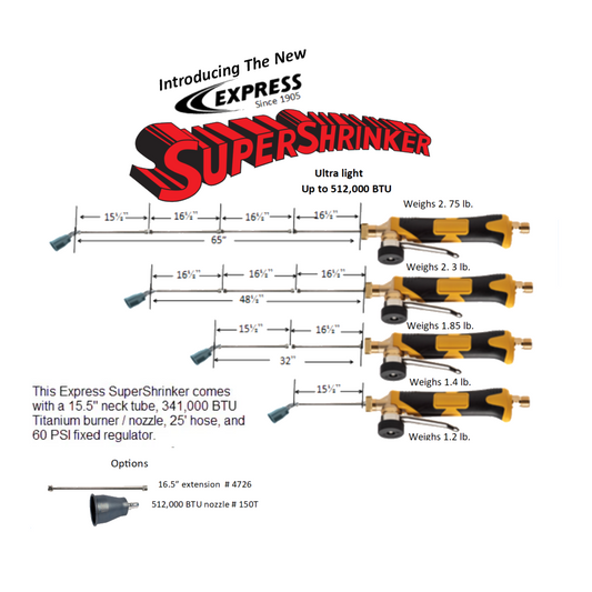 Express Super Shrinker Heat Gun Kit - 341,000 BTU (6120S)